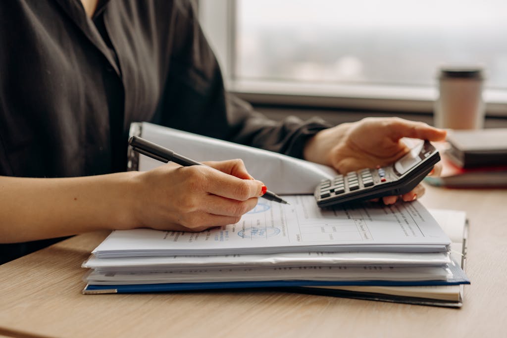 Pessoa organizando finanças pessoais no notebook com planilha