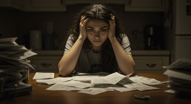 Pessoa-preocupada-com-contas-e-sem-planejamento-financeiro
