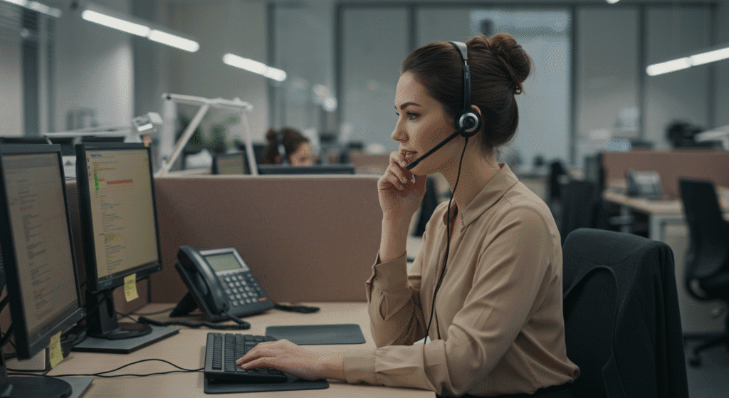 Empresa de cobrança entrando em contato por telefone