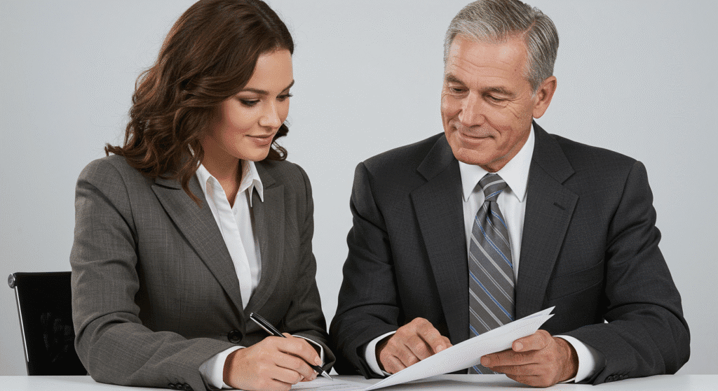 MULHER-SENDO-GUIADA-EM-SUAS-ESCOLHA-FINANCEIRAS