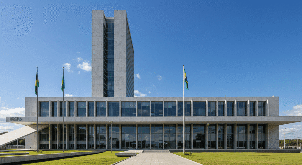 Prédio do governo brasileiro representando segurança do Tesouro Selic