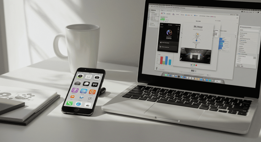 Ferramentas digitais gratuitas para trabalho online em smartphone e laptop