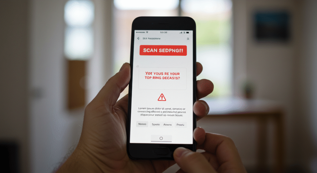 Alerta de golpe em mensagem sobre empréstimo consignado no celular