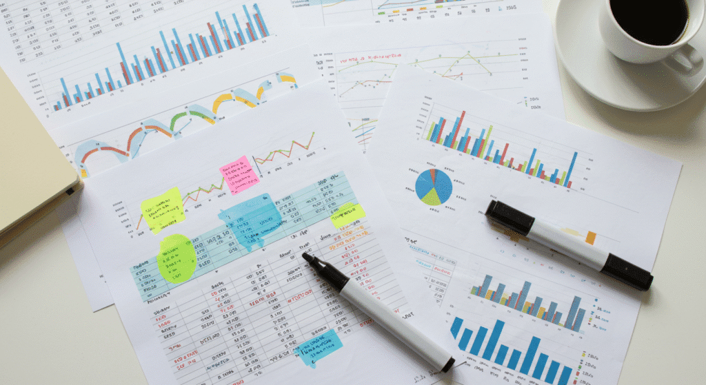 Documentos financeiros organizados para análise de alternativas de pagamento de dívida